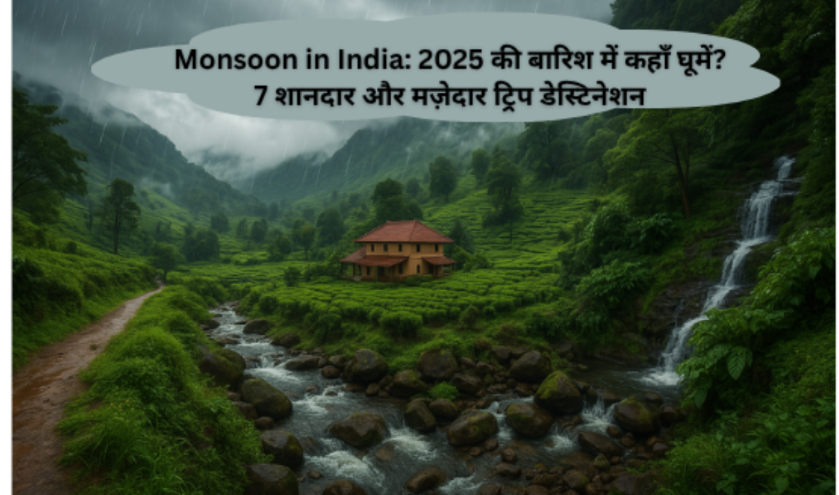 Monsoon in India:2025 ; 7 BEST DESTINATION PLACES TO VISIT IN INDIA 2025
